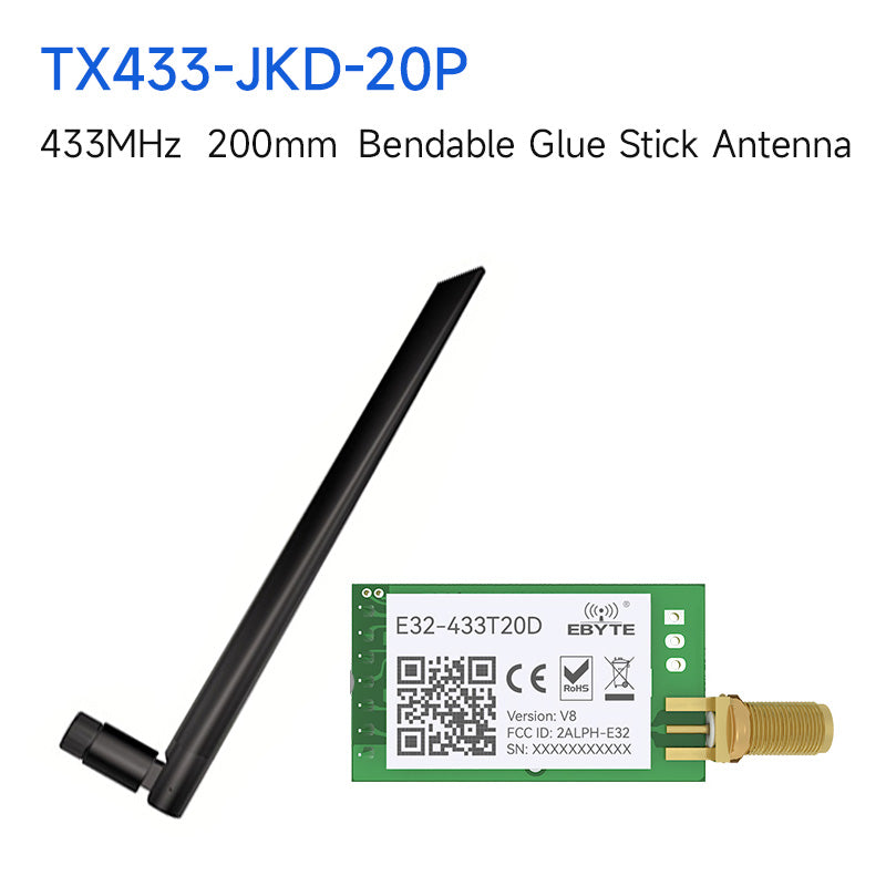 E32-433T20D LoRA UART RF Modul 433MHz 20dBm 3km SMA-K Antenne