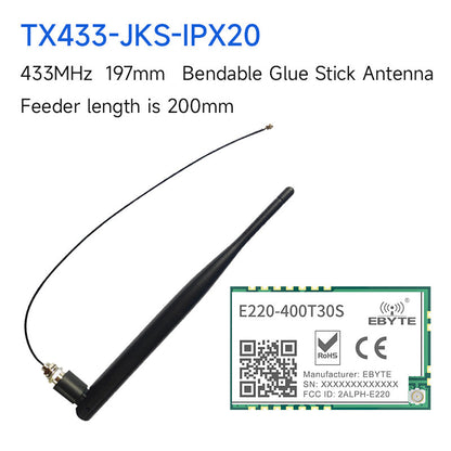 E220-900M22S LLCC68 868Mhz 915Mhz 22dBm 6km Reichweite PA+LNA RF LoRa Transceiver IPEX Antenne