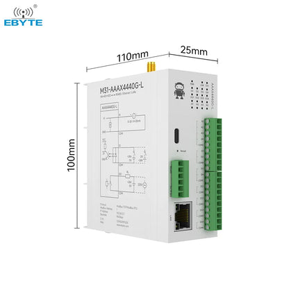 M31-AAAX4440G-L Modbus RTU Steuerung LoRa Host 4DI+4AI+4DO RJ45 RS485 Verteiltes drahtloses Remote IO Modul