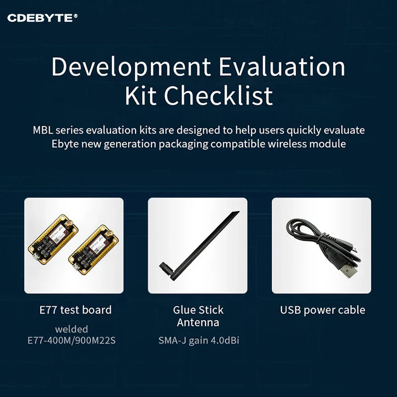 E77-400MBL-01 STM32 Entwicklungstestboard USB Schnittstelle LoRa Modul mit Antenne