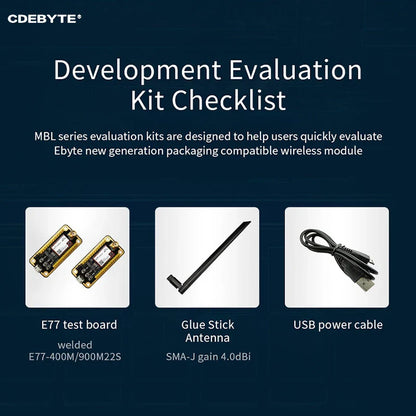 E77-400MBL-01 STM32 Entwicklungstestboard USB Schnittstelle LoRa Modul mit Antenne