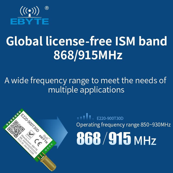 E220-900T30D LLCC68 10km 915MHz LoRa Rf Modul  Langstreckenfunk-Sendemodul