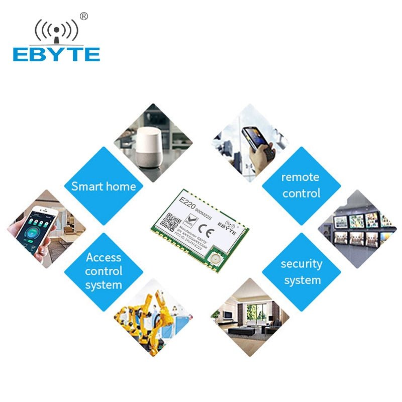 LLCC68 LoRa 868Mhz 915Mhz Wireless Module 22dBm 6km Long Range E220-900M22S EBYTE PA+LNA RF Receiver Transmitter IPEX Antenna - EBYTE