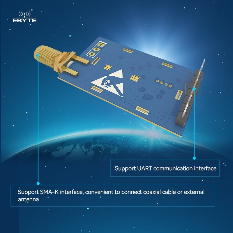 nRF24L01+ 2.4G UART Wireless Module E34-2G4D27D Full Duplex High-Speed Transmission 27dBm Ebyte GFSK DIP 5KM Wireless Module - EBYTE