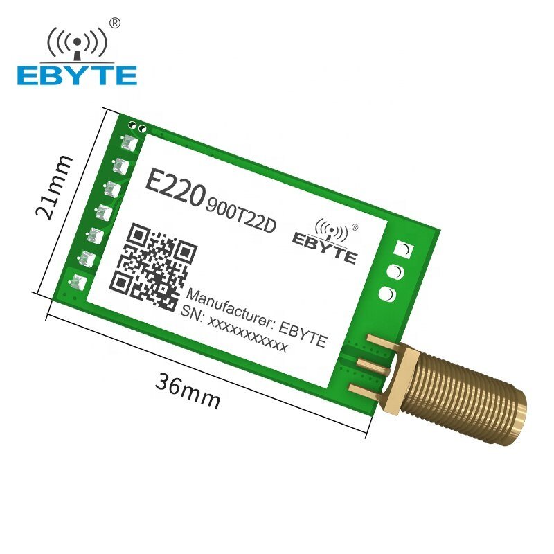 SX1262 LoRa 868MHz Wireless Module UART 22dBm 5km Long Range EBYTE E22-900T22D-V2.0 FEC SMA-K Antenna RF Wireless Transmitter - EBYTE